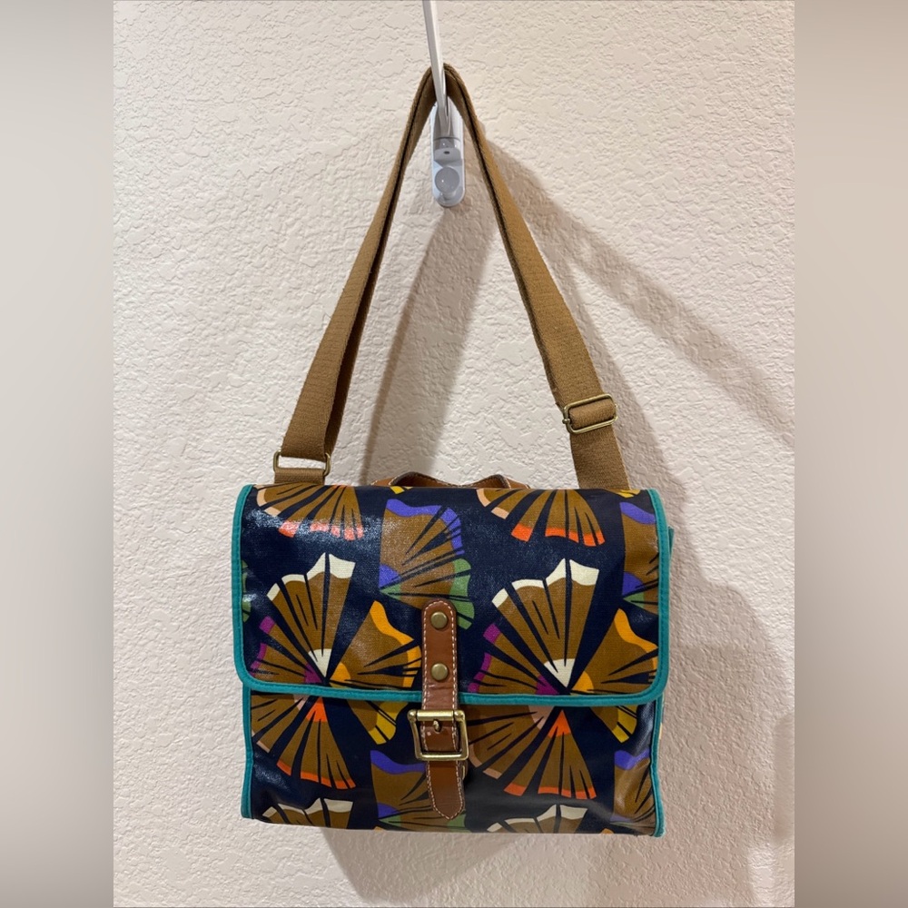 Fossil Mini Keyper crossbody‎ purse colorful boho bag flaps pockets bright Y2K